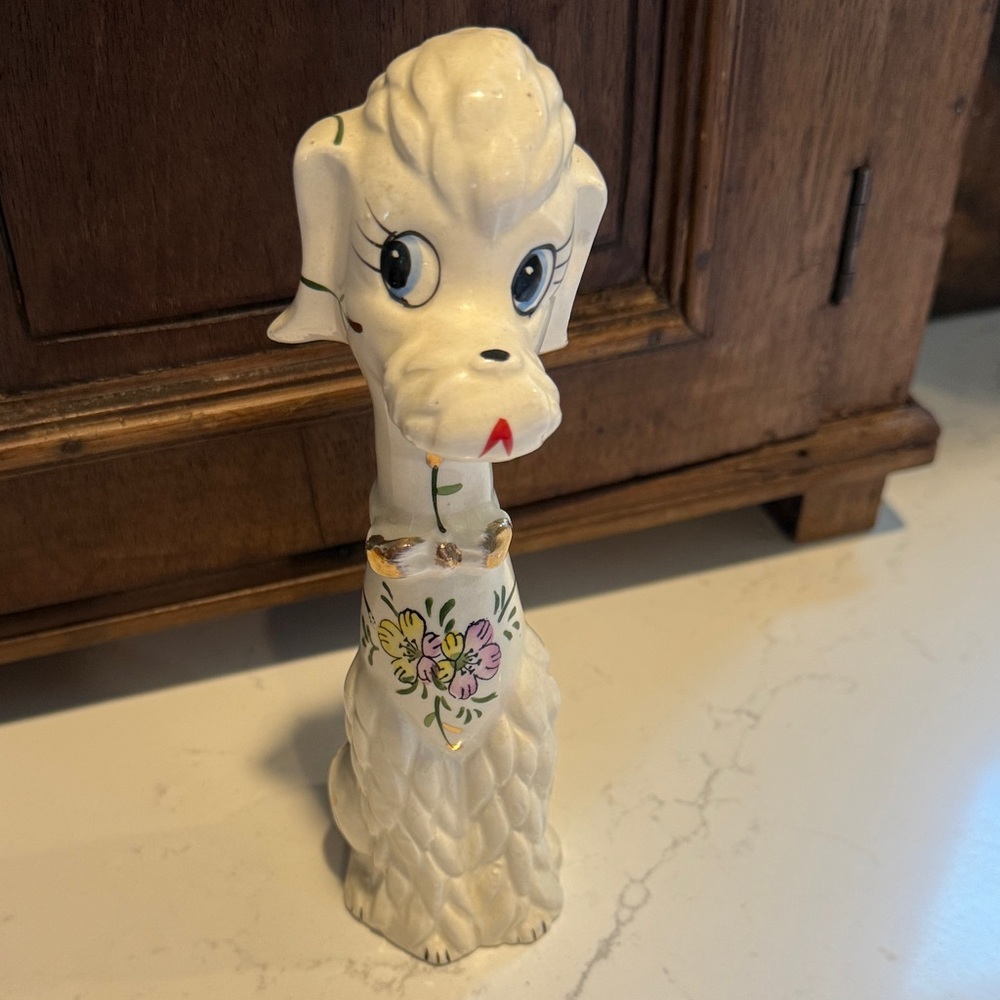 Vintage Ceramic Poodle Figurine